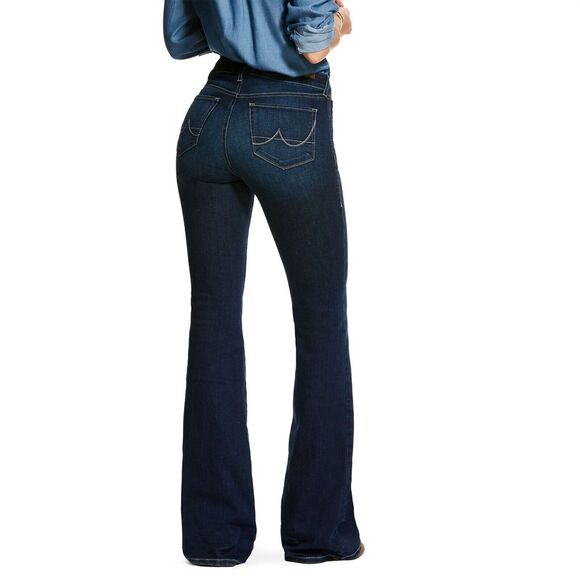 Ariat Katie Ultra Stretch Perfect Rise Flare Jean - Blue 27R - Picture 2 of 10